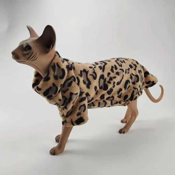 Cat Clothes: Fashion Winter Soft Warm Outfits for Sphynx Cats. - Image 3