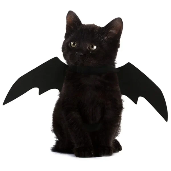 Cute Cat Clothes: Black Bat Wings Halloween Costume for Pets - Image 3