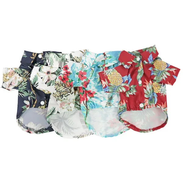 Hawaiian Cat Clothes: Breathable Summer T-Shirt Vest for Small Pets - Image 2