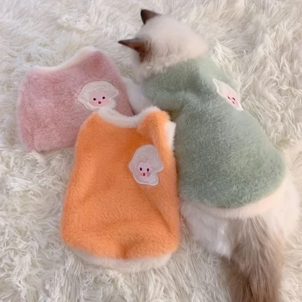 Cats Accessories Warm Winter Clothes Kittens Sweater Vests Apparels - Image 2